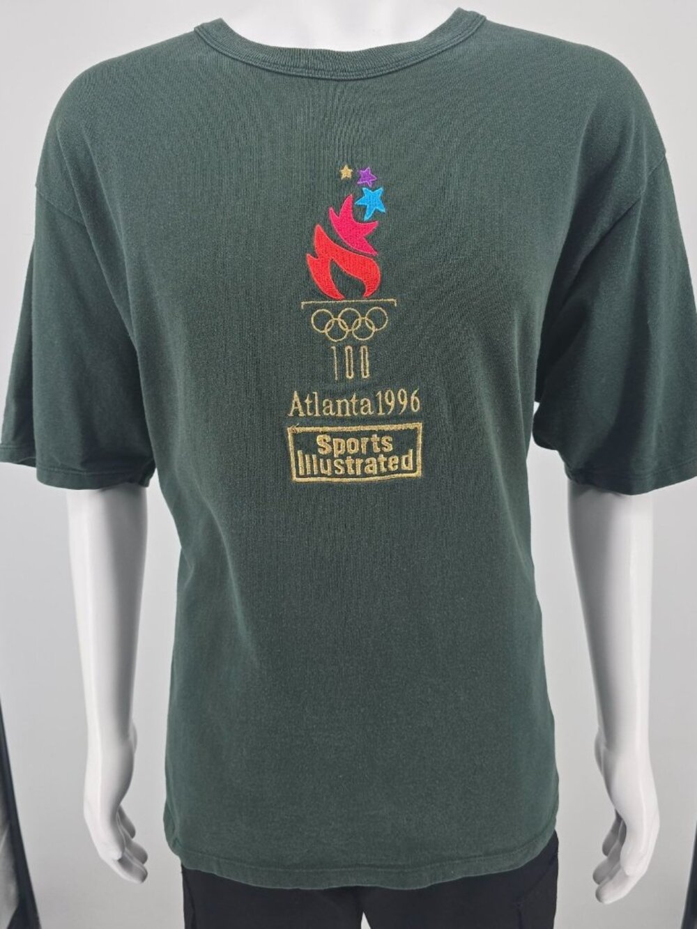 Vintage 1996 Champion Atlanta Olympics/Sports Illustrated Embroidered T-Shirt XL